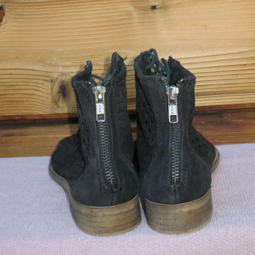 Black Laser Cut Booties - Picture 4 of 8